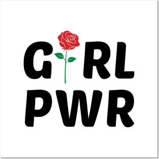 Girl Power with Rose Logo Posters and Art